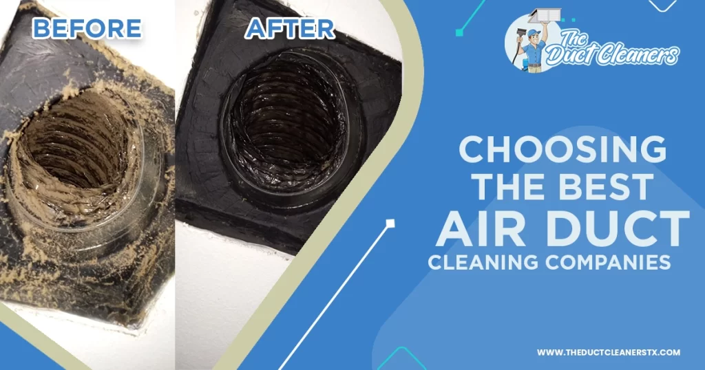 An informative image about choosing the best air duct cleaning company.