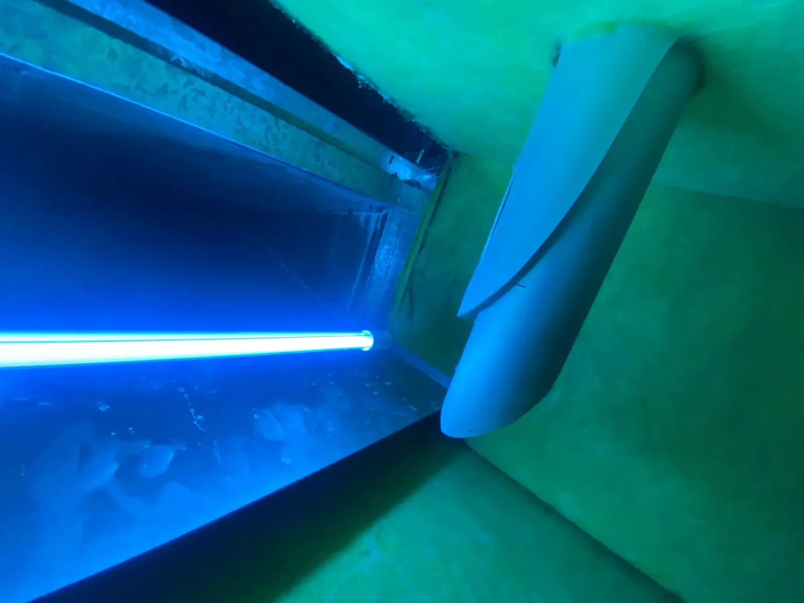 UVC light installed in HVAC Duct