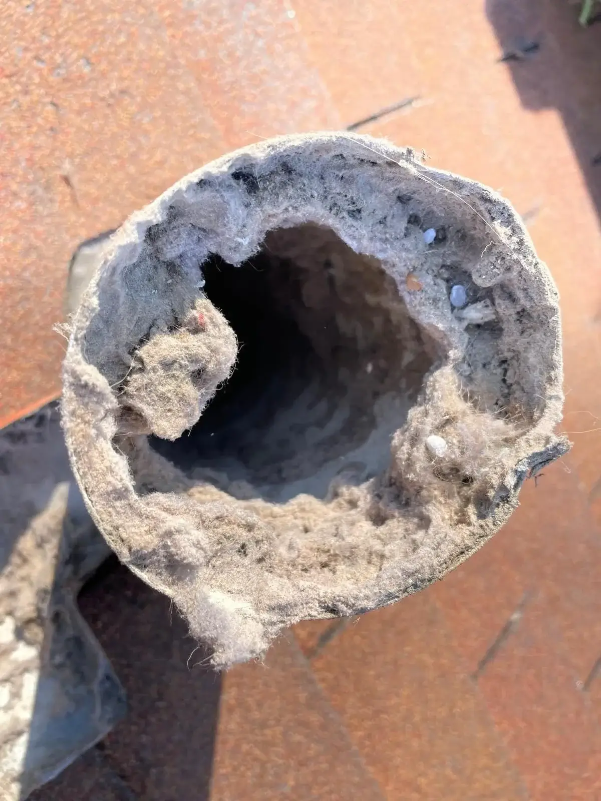 Image of a lint filled dryer vent